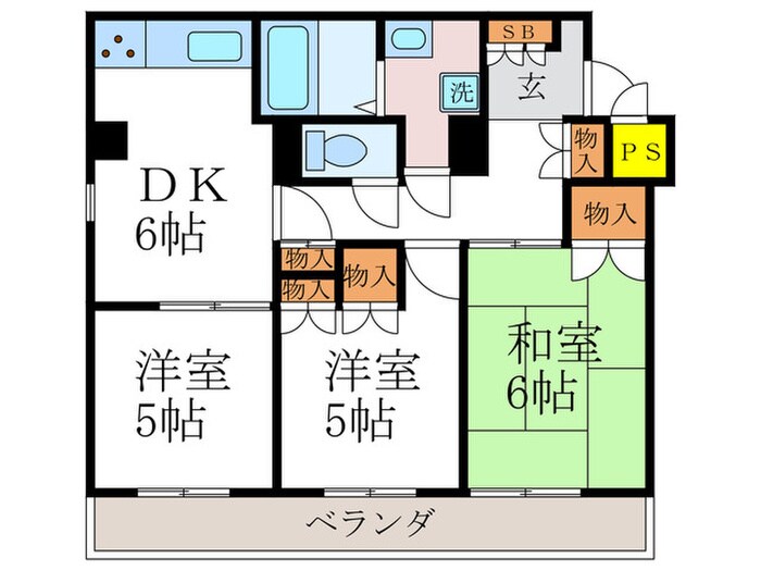 ﾗｲｵﾝｽﾞﾏﾝｼｮﾝ御池通(902)の物件間取画像