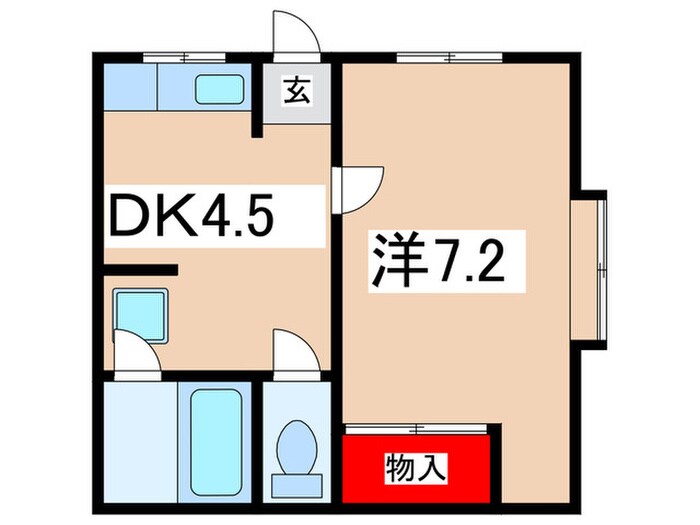 谷輪ハイツⅡの物件間取画像