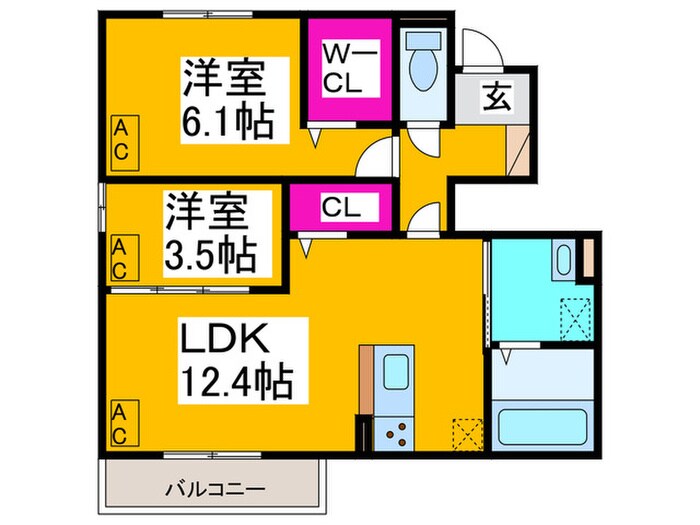 ネオ・ハイツの物件間取画像