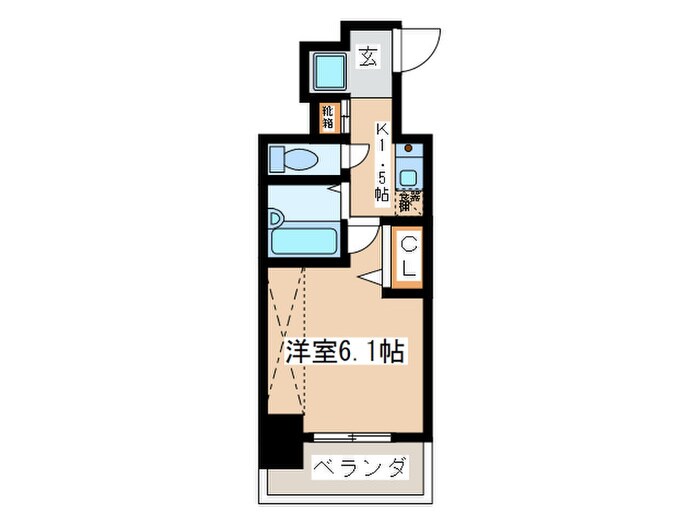 エルミタージュ難波南Ⅶの物件間取画像