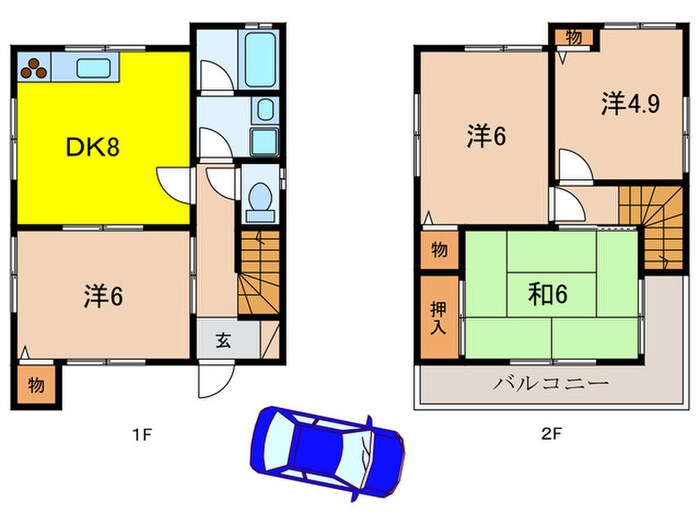 阪本貸家の物件間取画像