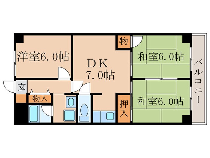 エクセル丹波橋の物件間取画像