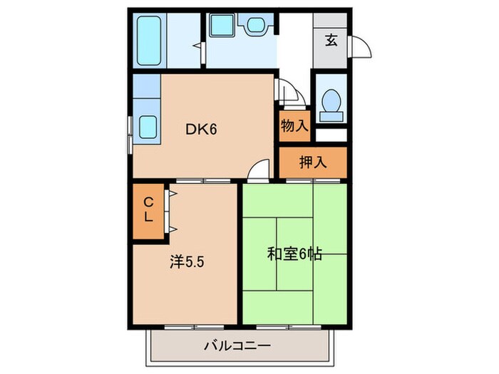 プラムハイツの物件間取画像