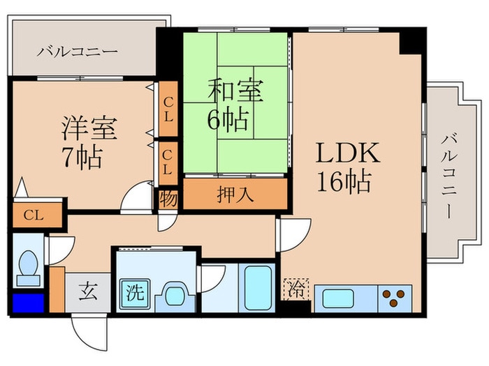 ハウスエバ－グリ－ンの物件間取画像