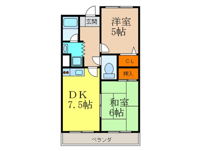 メゾンボヌ－ルの物件間取画像