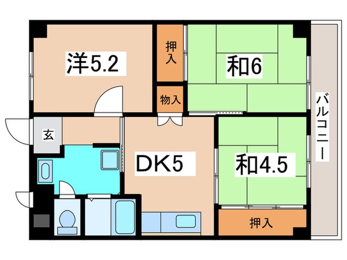 栄楽ハイツの物件間取画像