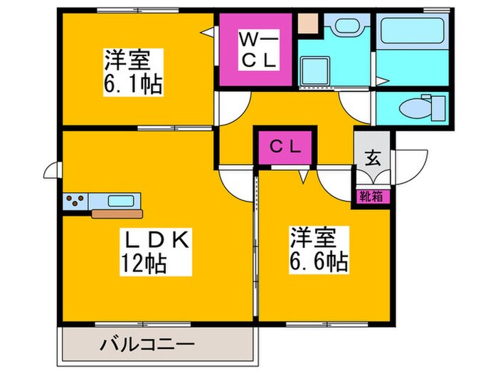 ヴィラージュの物件間取画像