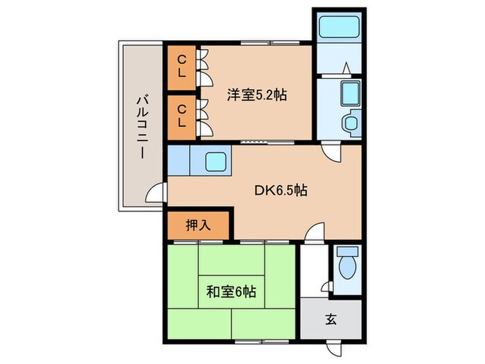 須磨寺ハイムの物件間取画像