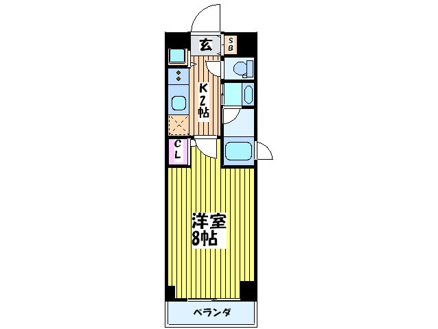 ＱＣフラット北堀江の物件間取画像