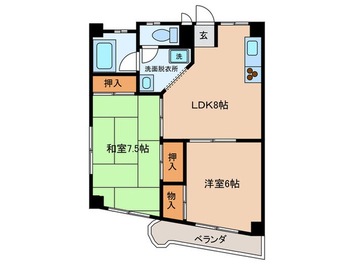 セシル古市の物件間取画像