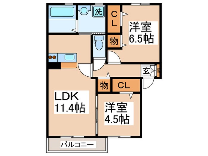 シャルムの物件間取画像