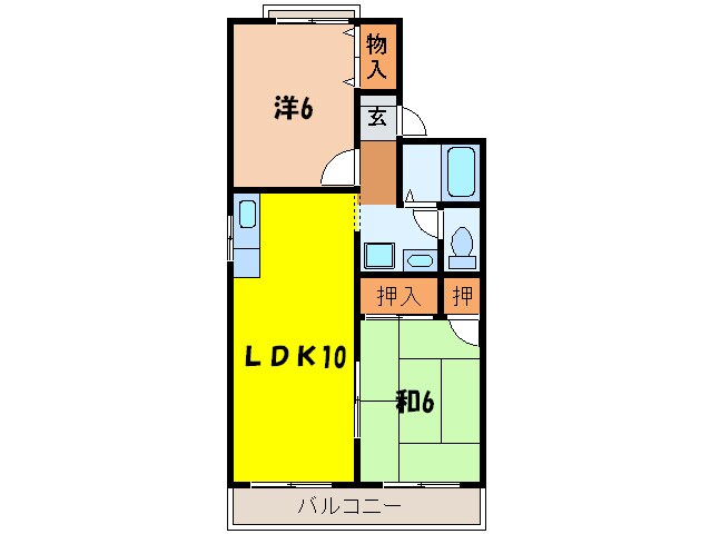 エレガントハイツⅠの物件間取画像