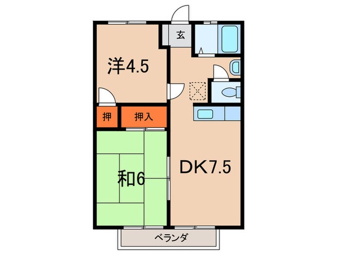 ファミールハウス Ⅱの物件間取画像