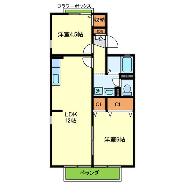 ウエイサイドの物件間取画像