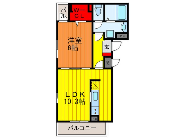 ゾンネンブルーメ　エムの物件間取画像