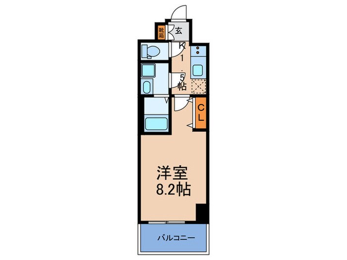 ｾｵﾘｰ大阪ﾊﾟｰﾁｪ(807)の物件間取画像