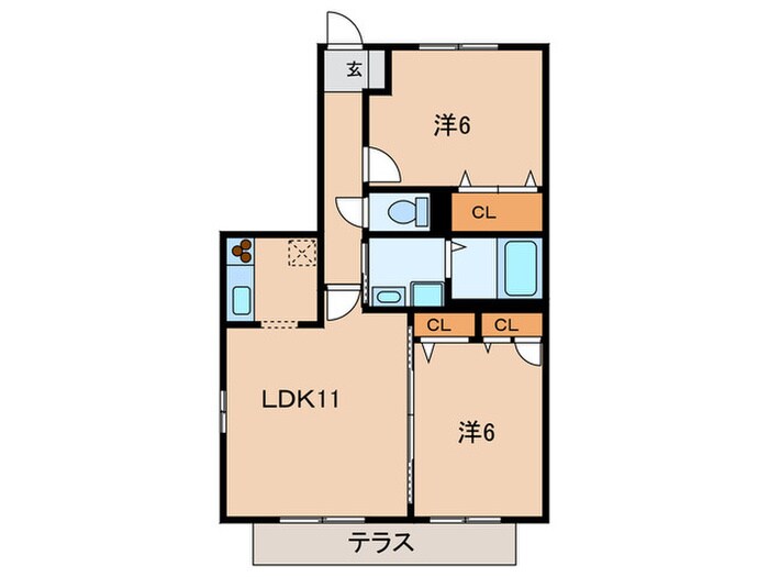 アネックスＴ２号棟の物件間取画像