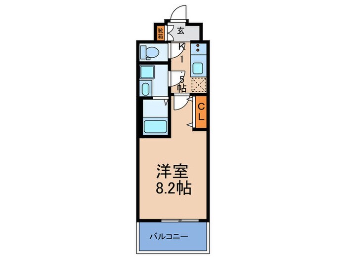 ｾｵﾘｰ大阪ﾊﾟｰﾁｪ(808)の物件間取画像