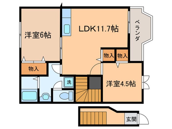 カーサフロールの物件間取画像