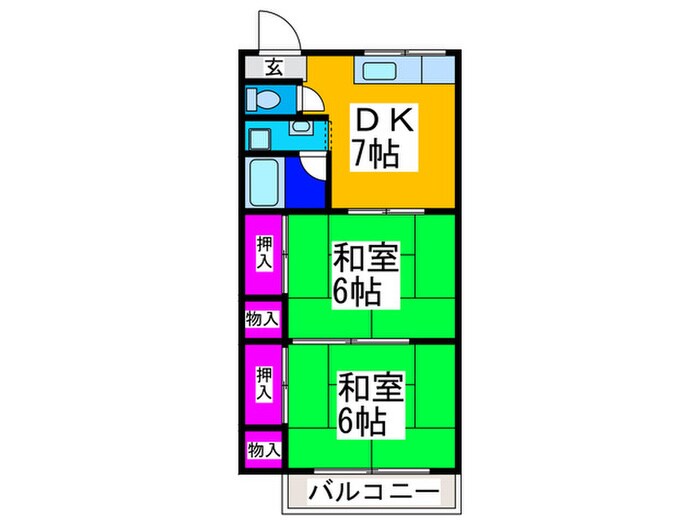 山中マンションの物件間取画像