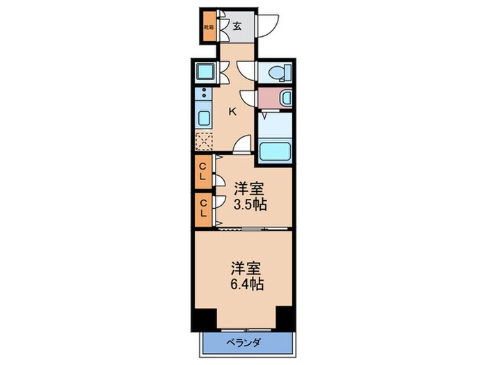 ﾚｼﾞｭｰﾙｱｯｼｭ梅田AXIA(503)の物件間取画像