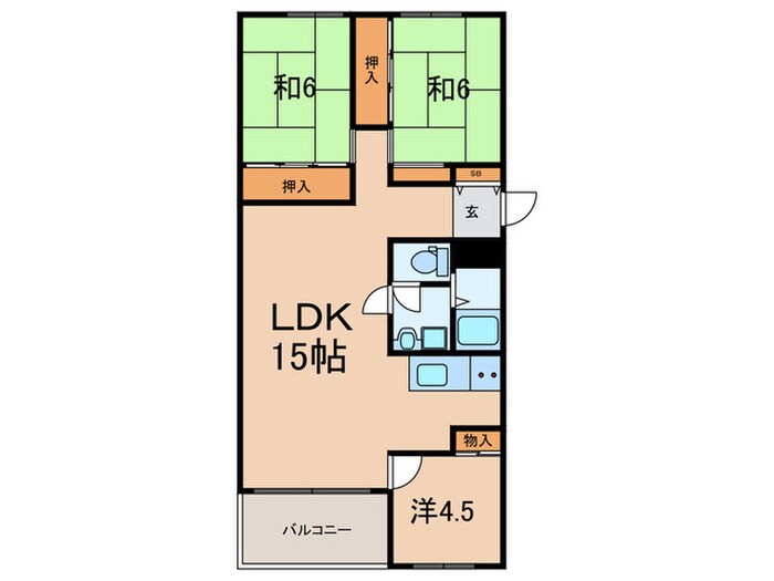 芦屋浜第二住宅第六壱号棟(2324)の物件間取画像