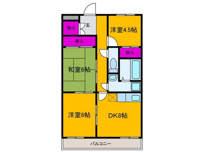 ロイヤルスクエアあむⅠの物件間取画像