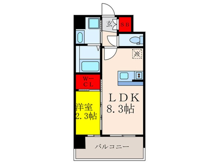 セレニテ江坂エクラの物件間取画像