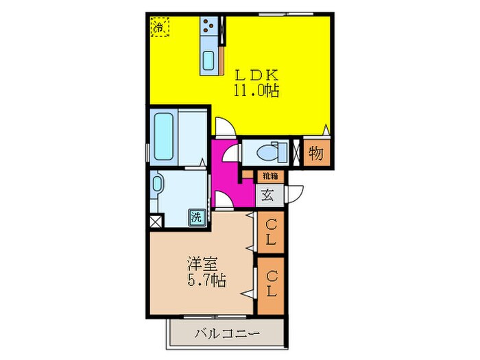 ハイツ大今里の物件間取画像