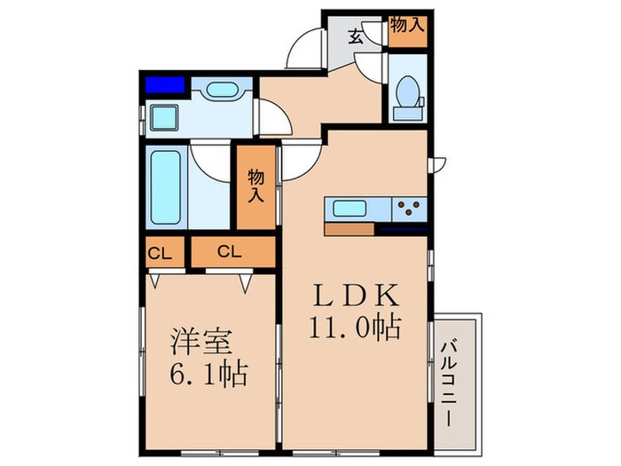 コーポ大敬Ⅲ　Ｂ棟の物件間取画像