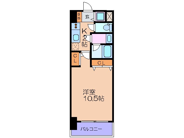 カスタリアタワー肥後橋の物件間取画像