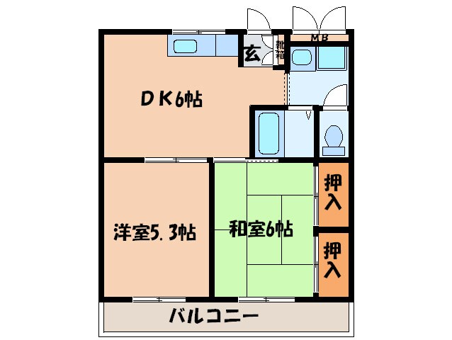 ボナ－ルタクミ(1～2号室)の物件間取画像