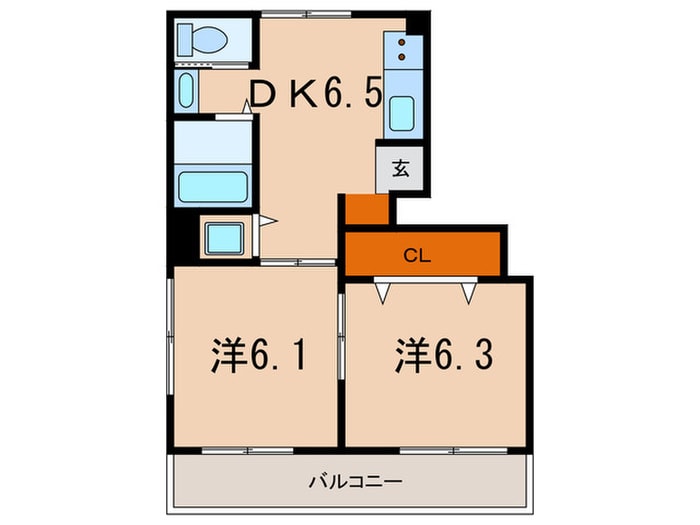 ＮＯＢＳＵＮ海岸通の物件間取画像