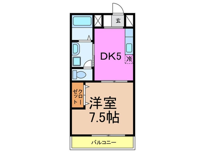 中山手ガ－デンパレスＡ棟の物件間取画像