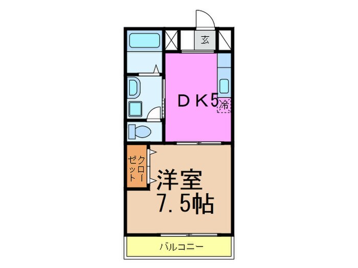 中山手ガ－デンパレスＡ棟の物件間取画像