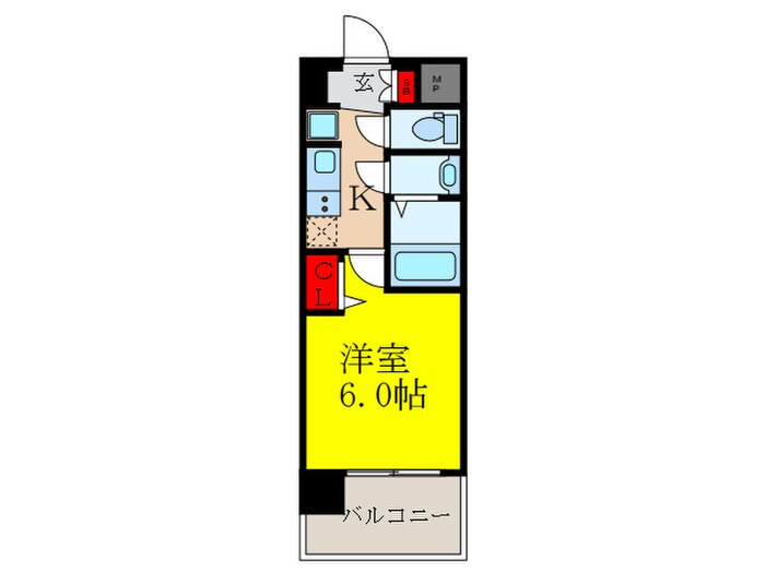 エグゼ江坂(803)の物件間取画像