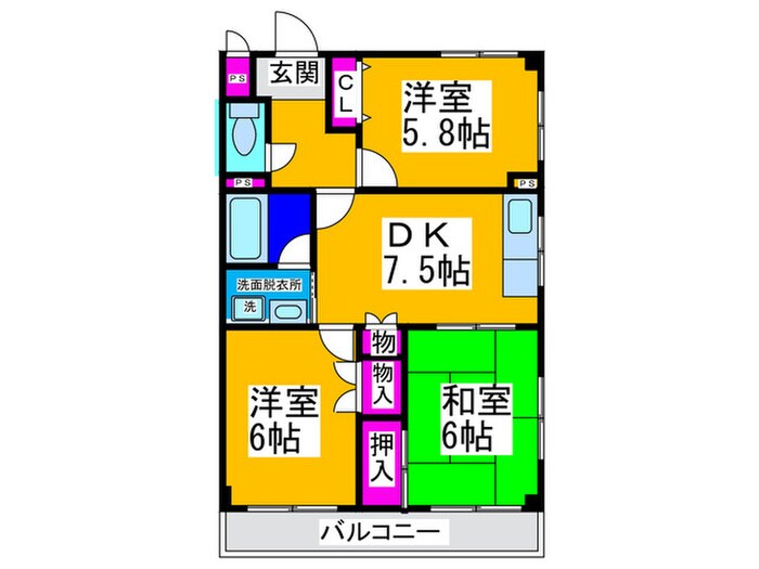 エクセルロワイエ初芝の物件間取画像