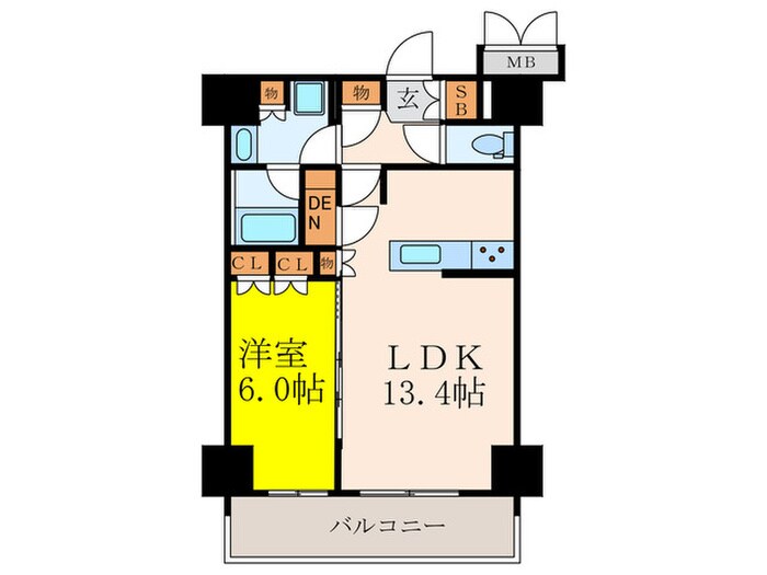 THE MUTUAL 江坂の物件間取画像