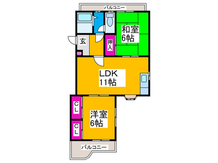 都ビルの物件間取画像