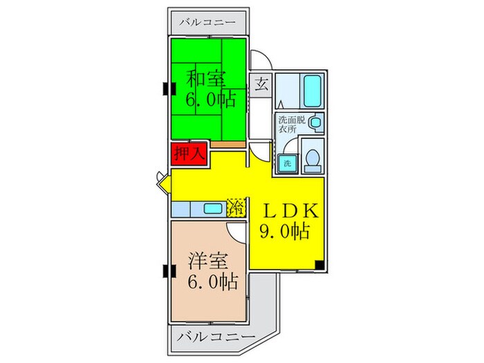 プロムナード五月の物件間取画像