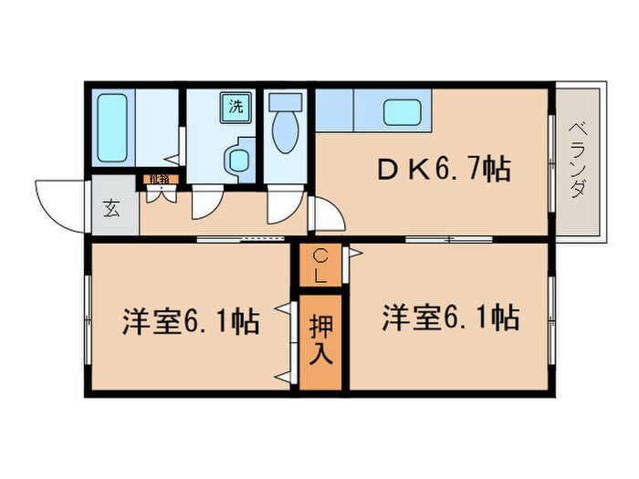 シャンシュールの物件間取画像