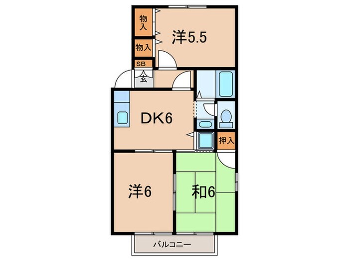 シャルマンイワイの物件間取画像