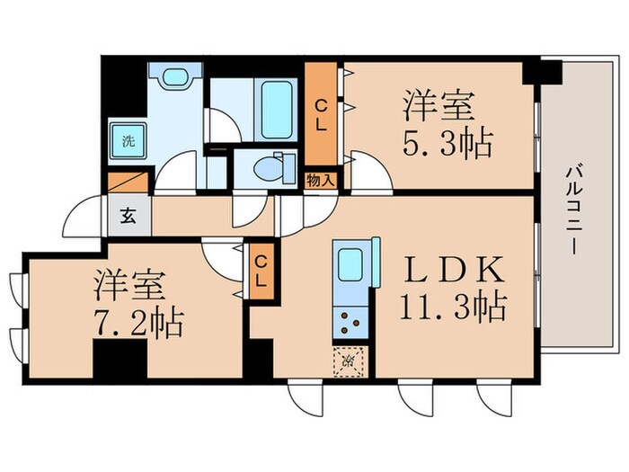 ブランシエスタ山科大塚の物件間取画像