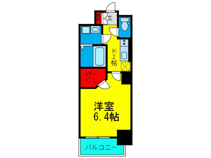 ｴｽﾘｰﾄﾞ大阪上本町ﾚｼﾞｪｰﾛ(603)の物件間取画像