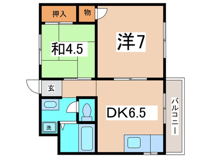 エスポワ－ル東石切の物件間取画像