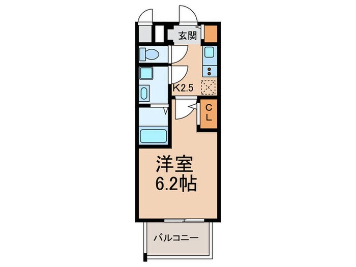 ｴｽﾘｰﾄﾞﾚｼﾞﾃﾞﾝｽ大阪福島ｼﾃｨｳｴｽﾄの物件間取画像