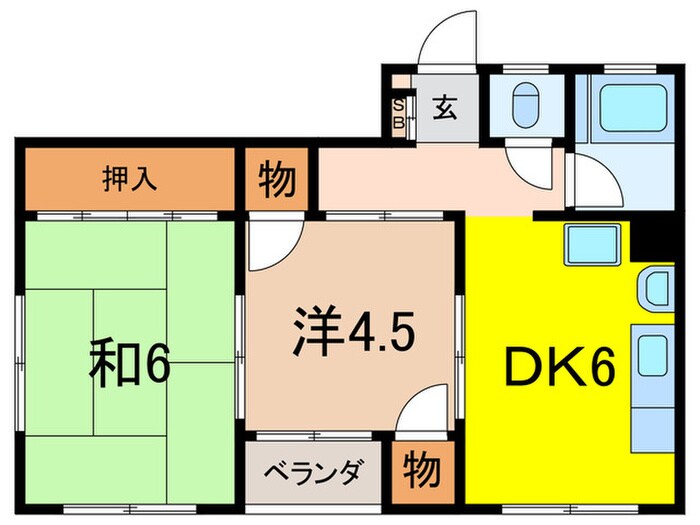 上御影マンションの物件間取画像