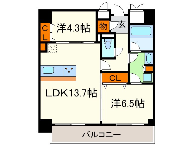 KDX堺筋本町レジデンスの物件間取画像