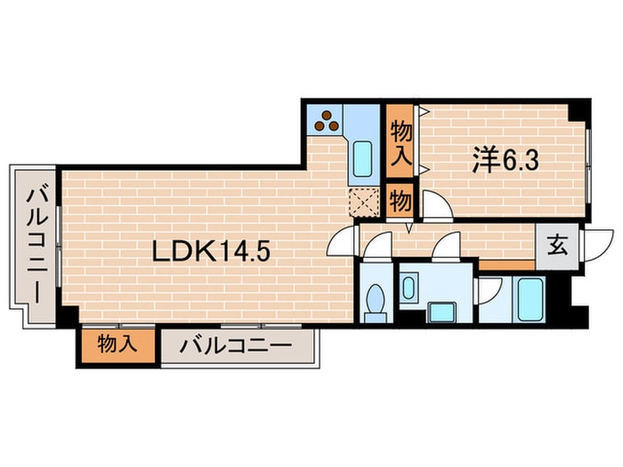 芦屋ニューコーポの物件間取画像