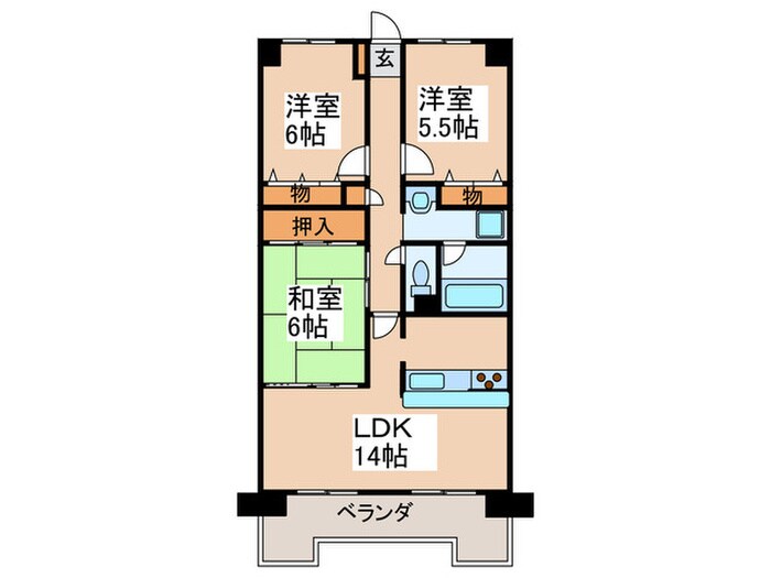 CASSIA南住吉の物件間取画像